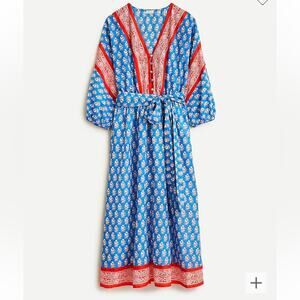 J. Crew Women’s V-Neck Cover-Up Dress in Classic Block Print - Size XXS